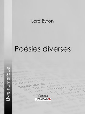 cover image of Poésies diverses
